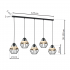 Lampa wisząca CLIFF BLACK 5xE27