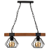 Lampa wisząca ULF BLACK/WOOD 2xE27