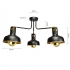 Lampa sufitowa MARGO 3xE27 BLACK/GOLD 3xE27