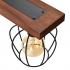 Lampa wisząca OZZY BLACK / WOOD 4xE27 60W