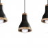 Lampa wisząca HOLLY BLACK / WOOD 3xE27 60W