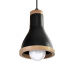 Lampa wisząca HOLLY BLACK / WOOD 3xE27 60W