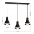 Lampa wisząca HOLLY BLACK / WOOD 3xE27 60W