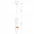 Lampa wisząca VIDAR WHITE/GOLD 1xGU10