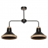 Lampa sufitowa SALMA BLACK / WOOD 2xE27