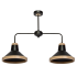 Lampa sufitowa SALMA BLACK / WOOD 2xE27