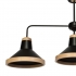 Lampa sufitowa SALMA BLACK / WOOD 3xE27