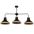 Lampa sufitowa SALMA BLACK / WOOD 3xE27