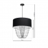 Lampa wisząca ALMERIA BLACK/CHROME 1xE27