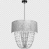 Lampa wisząca ALMERIA SILVER/BLACK 1xE27