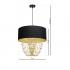 Lampa wisząca ALMERIA BLACK/GOLD 1xE27