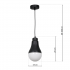 Lampa wisząca HELIOS BLACK 1xE14 40W