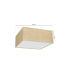 Lampa sufitowa MARSHALL WHITE / RATTAN 2xE27