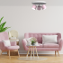 Lampa sufitowa DIXIE Pink/White  3xGX53