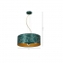 Lampa wisząca ZIGGY WHITE Gold/Bottle green  3xE27