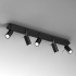 Lampa sufitowa PRESTON BLACK/CHROME 5x mini GU10