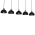 Lampa wisząca ERIK Sawn black/Patinated wood 5XE27