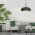 Lampa wisząca LINCOLN GREEN/GOLD 1xE27 35cm