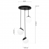 Lampa wisząca SFERA BLACK 3xE14